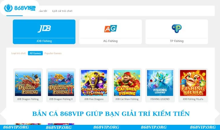 Bắn cá 868VIP giúp bạn giải trí kiếm tiền