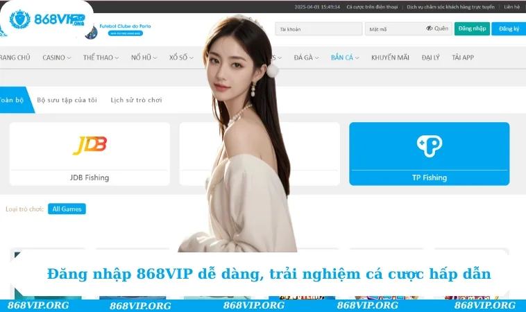 Đăng nhập 868VIP dễ dàng, trải nghiệm cá cược hấp dẫn